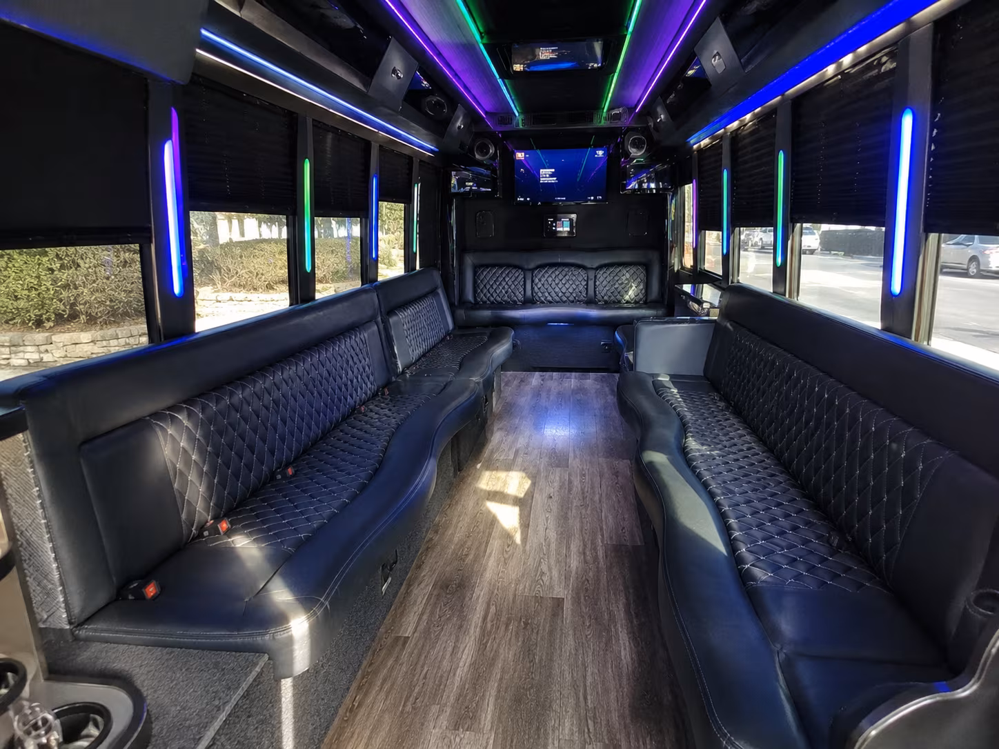 kissimmee 15 passenger party bus interior