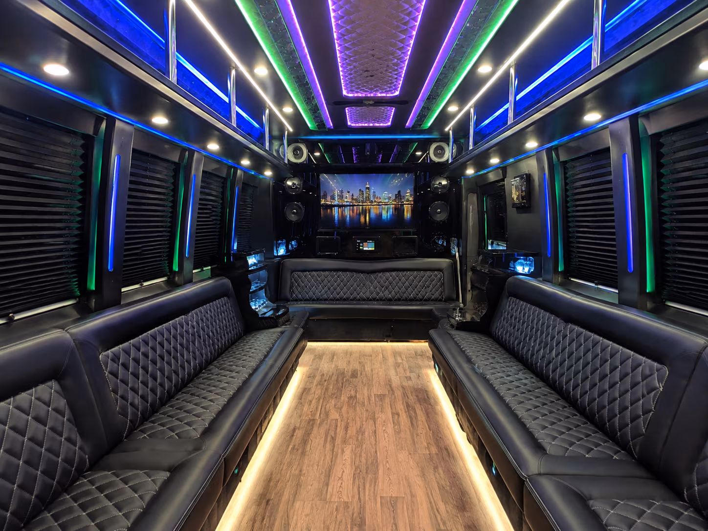 kissimmee 25 passenger party bus interior
