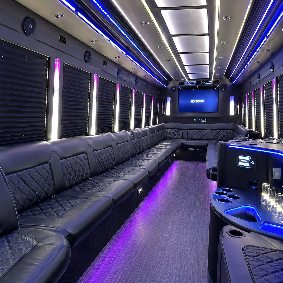kissimmee 30 passenger party bus inside