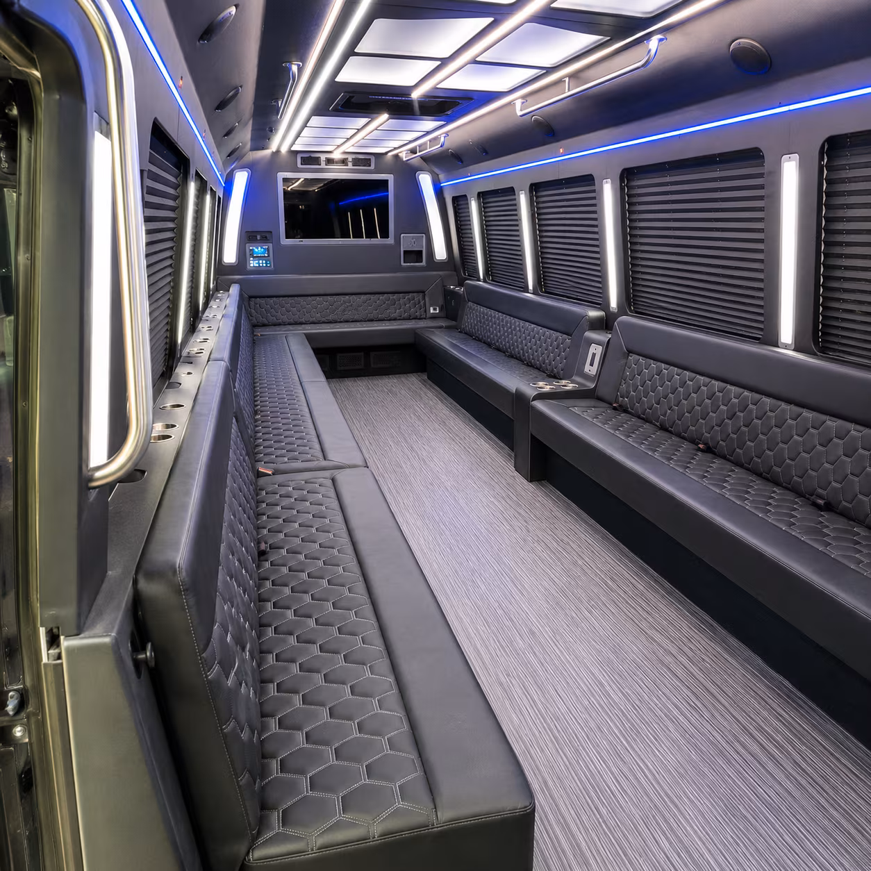 kissimmee 40 passenger party bus interior