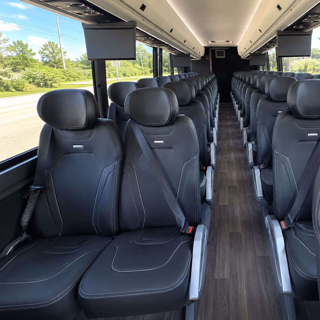 kissimmee 47 passenger charter bus inside