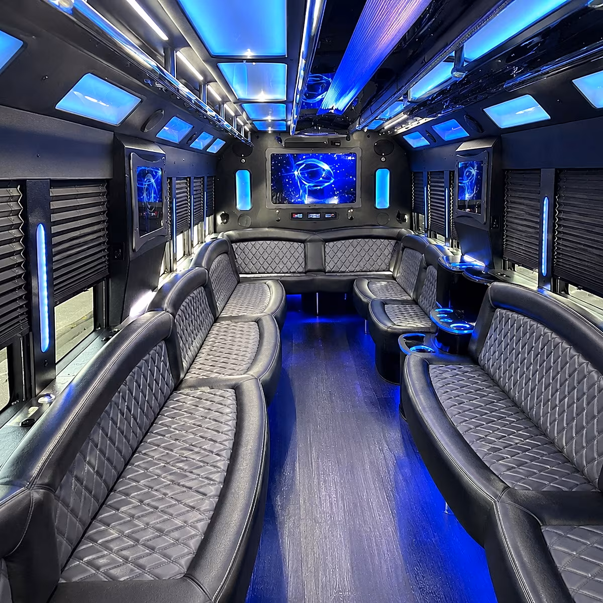 kissimmee 50 passenger party bus interior