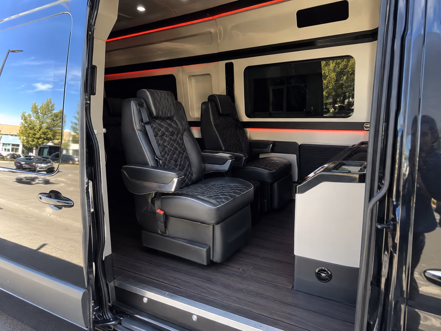kissimmee sprinter van with driver inside